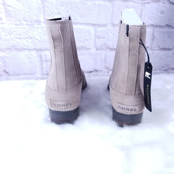 Sorel Lolla Chelsea ash brown boots ankle NEW - Picture 8 of 8